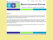 Tablet Screenshot of bearslearningcenter.com